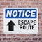 Signmission Escape Route (Up Arrow), 14 in W x Rectangle, Plastic OS-2PACK-NS-P-1014-L-12140 - alternate 4